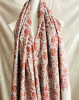 Beige Floral Design Embroidery Pashmina Shawl