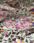 Light Camel Chinar Design Kani Pashmina Shawl