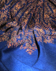 Royal Blue Sozni Jamawar Pashmina Shawl