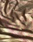 Taupe Jaal Embroidery Pashmina Shawl