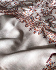 Baby Pink Buti Embroidery Pashmina Shawl