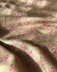 Taupe Jaal Embroidery Pashmina Shawl