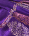 Purple Cone Bouquet Design Pashmina Shawl