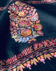 Black Cone Bouquet Design Pashmina Shawl