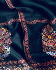 Black Cone Bouquet Design Pashmina Shawl