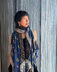2.5 Yard Buti Design Pashmina Shawl with Intricate Embroidery Details