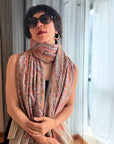 2.5 Yard Paisley Design Pashmina Shawl with Exquisite Embroidery Details