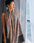 Black Sozni Jamawar Pashmina Shawl with Exquisite Embroidery Designs