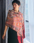 Maroon Sozni Jamawar Pashmina Shawl with Exquisite Embroidery Designs