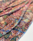 Kalamkari Hand Painted Pashmina Shawl with Paisley Floral Designs