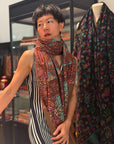 2.5 Yard Floral Design Pashmina Shawl with Exquisite Embroidery Details