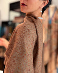 Vintage Dark Brown Silk Embroidery Pashmina Shawl with Exquisite Embroidery Details