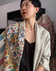 3 Yard Paisley Design Kani Pashmina Shawl with Intricate Handloom Weaving Details