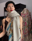 3 Yard Paisley Design Kani Pashmina Shawl with Intricate Handloom Weaving Details