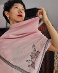 Elegant Pink Hashia Embroidered Pashmina Shawl