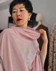 Elegant Pink Hashia Embroidered Pashmina Shawl