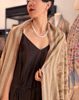 Kalki Jaal Silk Embroidered Pashmina Shawl with Intricate Floral Details
