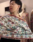 3 Yard Hand Spun Kani Pashmina Shawl: Almond Design, GI Certified Ladak Wool