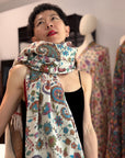 3 Yard Hand Spun Kani Pashmina Shawl: Almond Design, GI Certified Ladak Wool