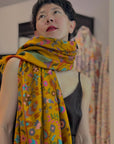 Golden Handspun Kani Pashmina Shawl with Intricate Floral Designs | New Arrival