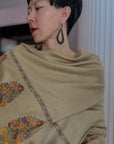 Kalki Cone Boteh Silk Embroidered Pashmina Shawl with Intricate Design Details