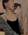 2.5 Yard Black Paisley Design Pashmina Shawl with Elegant Embroidery Details