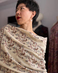 Elegant Silk Embroidery Pashmina Shawl with Intricate Embroidery Details