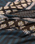 IKAT Butidar Embroidery Pashmina Shawl with Intricate Floral Designs
