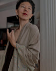 Gray Paisley Design Pashmina Shawl with Intricate Embroidery Details