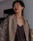 IKAT Katraaz Design Embroidery Pashmina Shawl