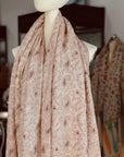 Baby Pink Paisley Design Butidar Embroidery Pashmina Shawl