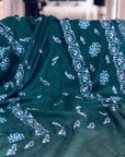 Green Jalidar Embroidery Pashmina Shawl 1