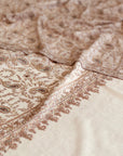 Baby Pink Paisley Design Butidar Embroidery Pashmina Shawl