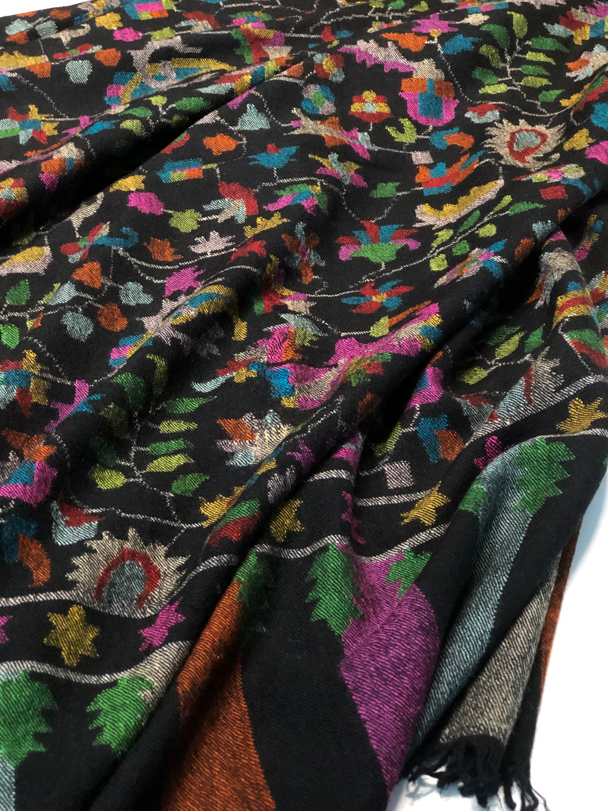 3 Yard Black Forest Kani Pashmina Shawl