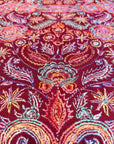 Maroon Dancing Almond Sozni Jamawar Embroidery Pashmina Shawl