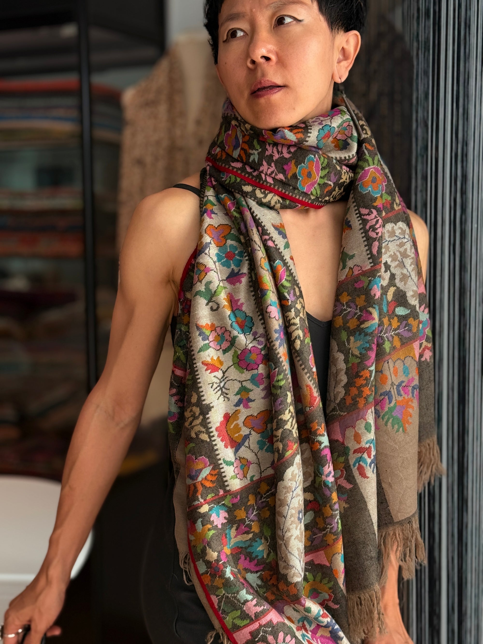 Katraaz Designer Kani Pashmina Shawl