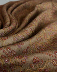 Vintage Natural Silk Embroidery Pashmina Shawl with Exquisite Paisley Designs