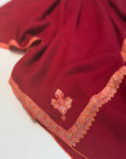 Vintage Maroon Hashia Embroidery Pashmina Shawl
