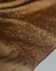 Vintage Natural Silk Embroidery Pashmina Shawl with Exquisite Paisley Designs