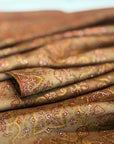 Vintage Natural Silk Embroidery Pashmina Shawl with Exquisite Paisley Designs