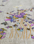 Light Camel Butterfly Design Embroidery Pashmina Shawl