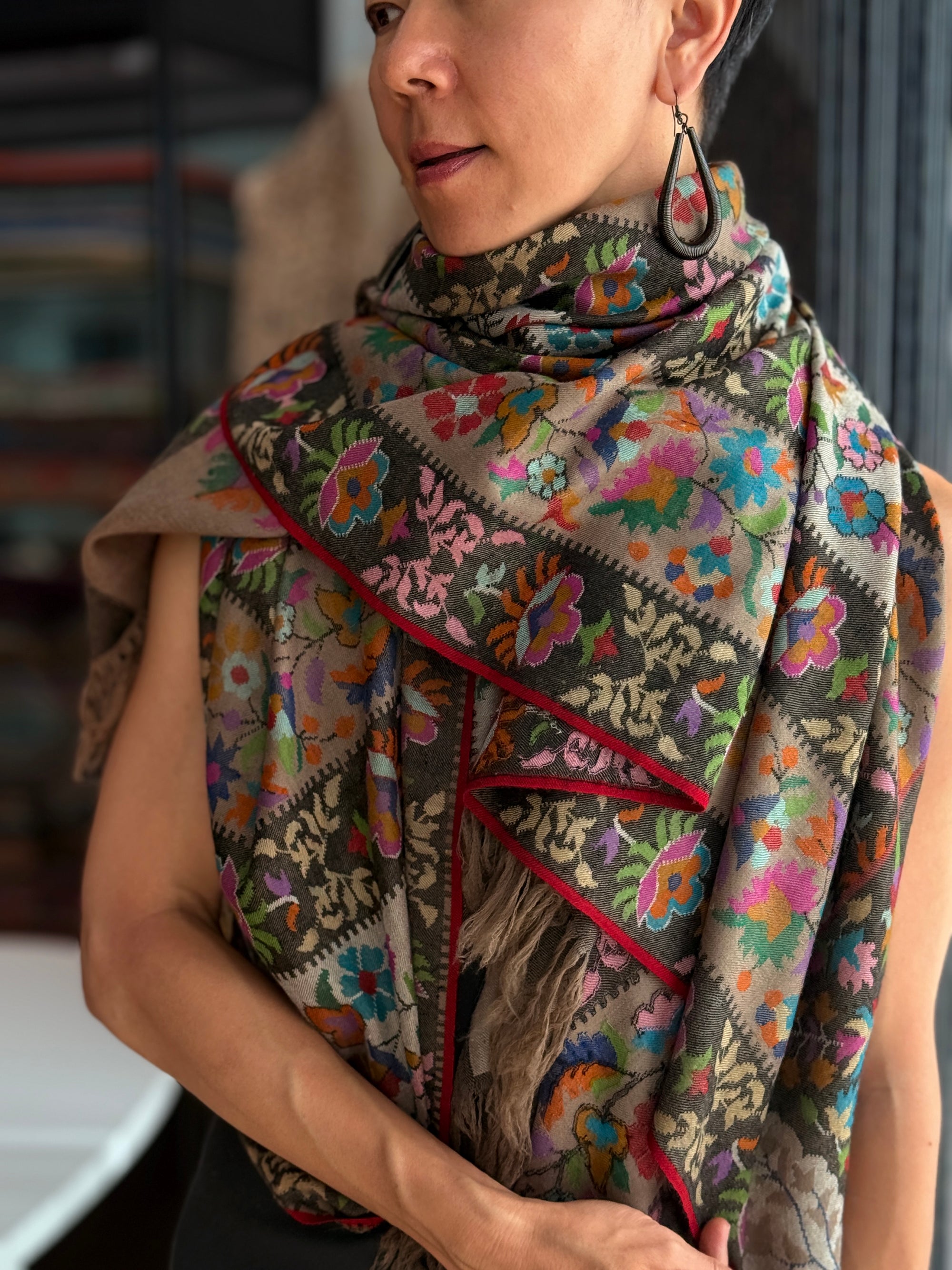 Katraaz Designer Kani Pashmina Shawl