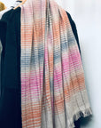 Light Camel IKAT Weaving Pashmina Shawl