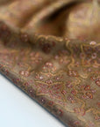 Vintage Natural Silk Embroidery Pashmina Shawl with Exquisite Paisley Designs