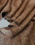Vintage Natural Silk Embroidery Pashmina Shawl with Exquisite Paisley Designs