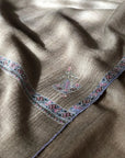 Extra Fine Silk Hashidar Embroidery Pashmina Shawl - the Atelier H