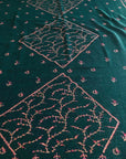 Vintage Emerald Green Jalidar Embroidery Pashmina Shawl 6