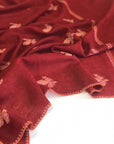 Cherry Floral Butidar Silk Embroidery Pashmina Shawl 3