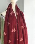 Cherry Floral Butidar Silk Embroidery Pashmina Shawl 4