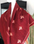 Cherry Floral Butidar Silk Embroidery Pashmina Shawl 6